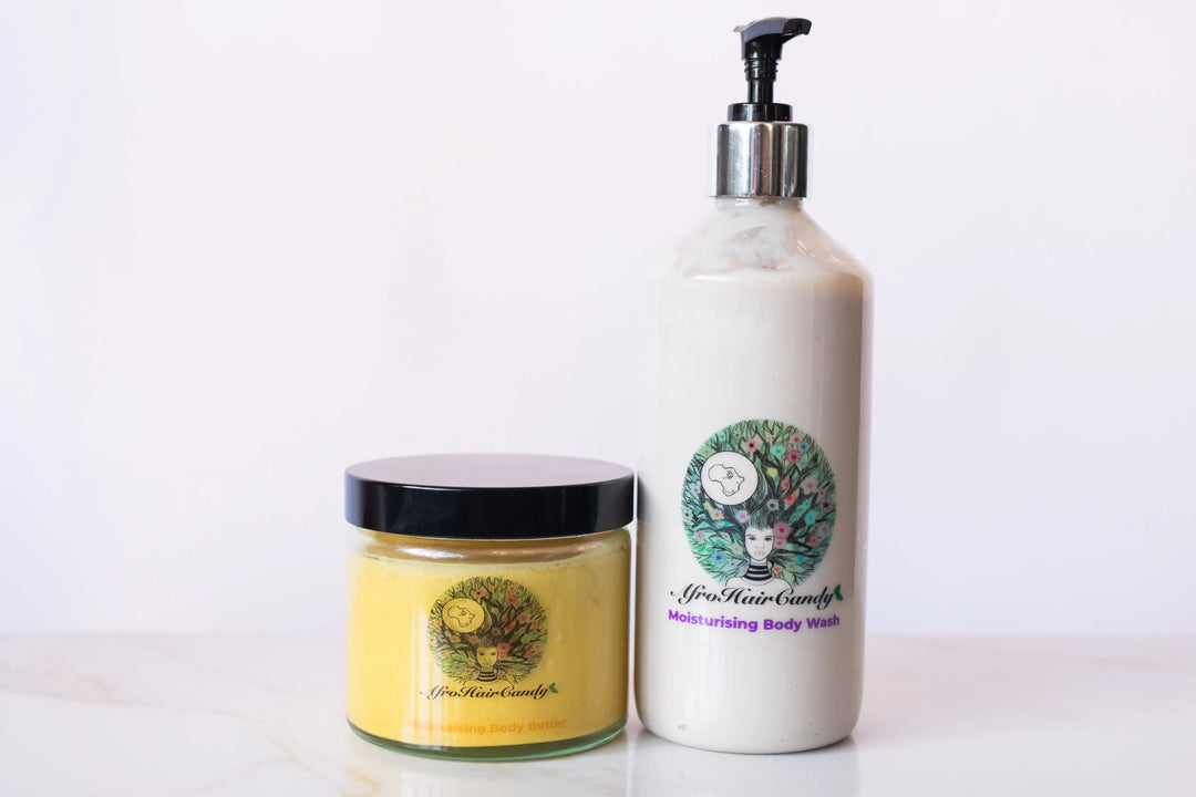 Organic Body Butter And Body Wash  Set