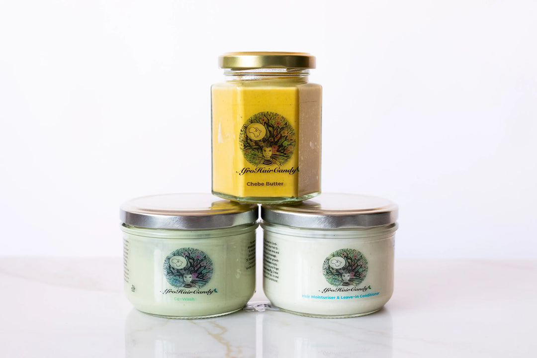 AfroHairCandy Infant Hair Care Set for restoring and preserving baby hair