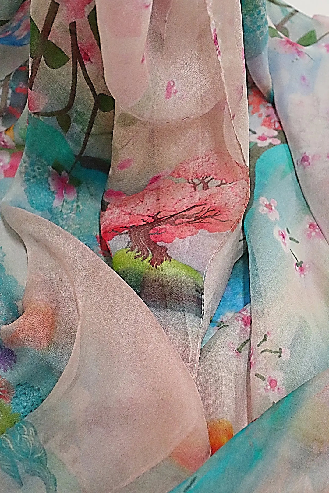 (Copy) 100% Pure Mulberry Silk, Sheer Rectangular Headscarves