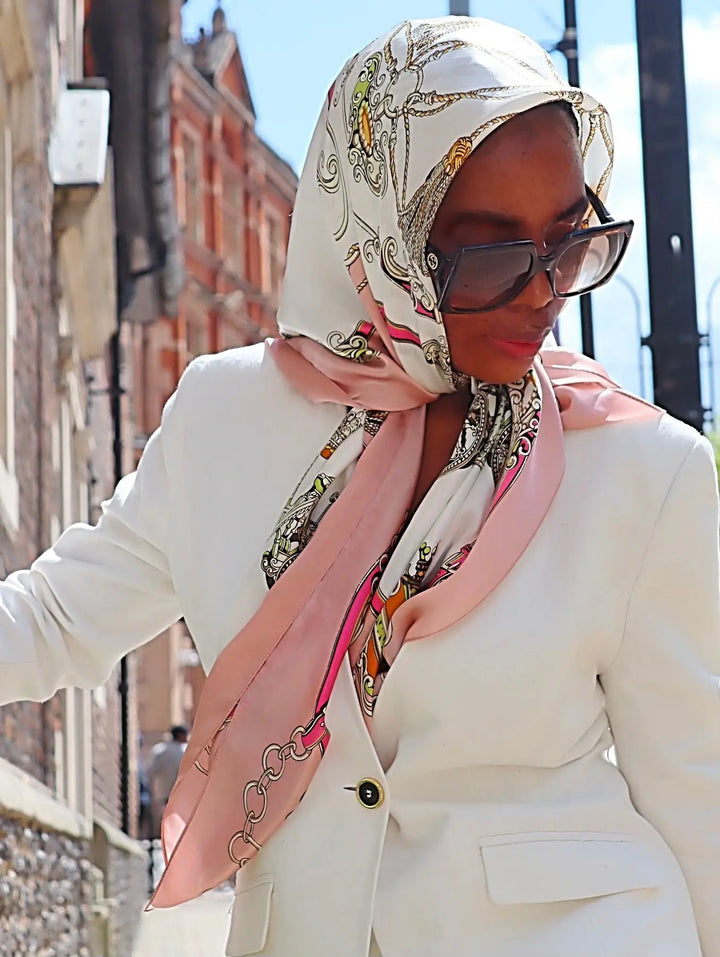 100% Pure Mulberry Silk Square Headscarves