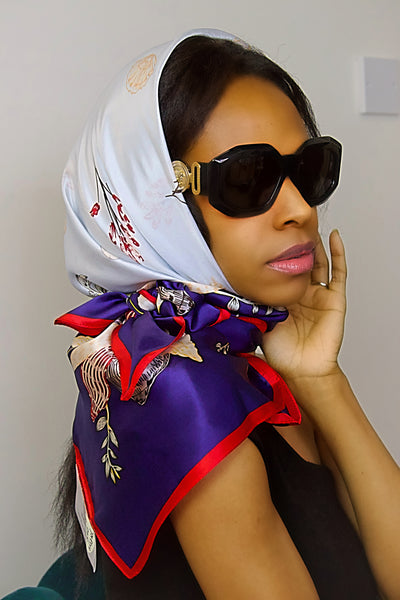 100% Pure Mulberry Silk Square Headscarves