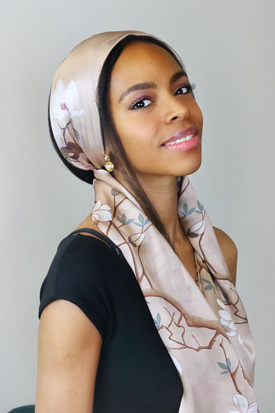 100% Pure Mulberry Silk Rectangular Headscarves