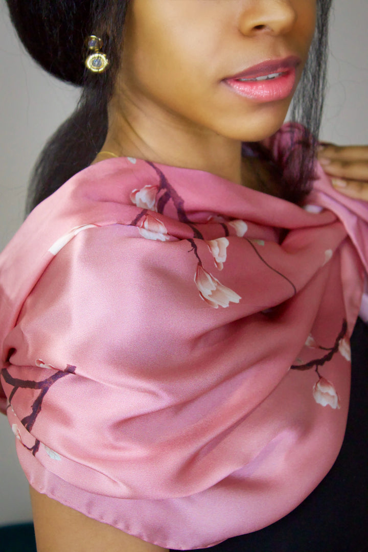 100% Pure Mulberry Silk Rectangular Headscarves