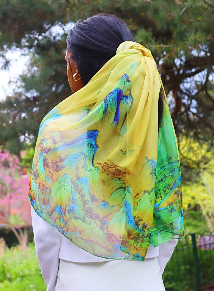 100% Pure Mulberry Silk, Ethereal Sheer Scarf