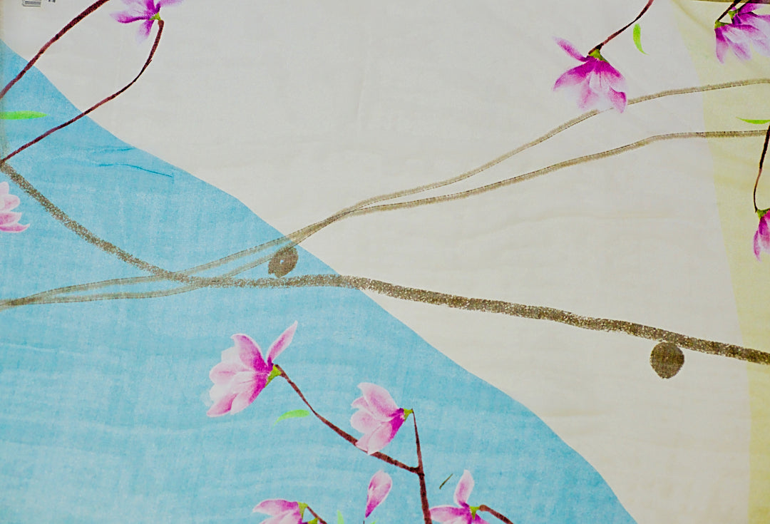 100% Pure Mulberry Silk, Sheer Rectangular Headscarves Fusion