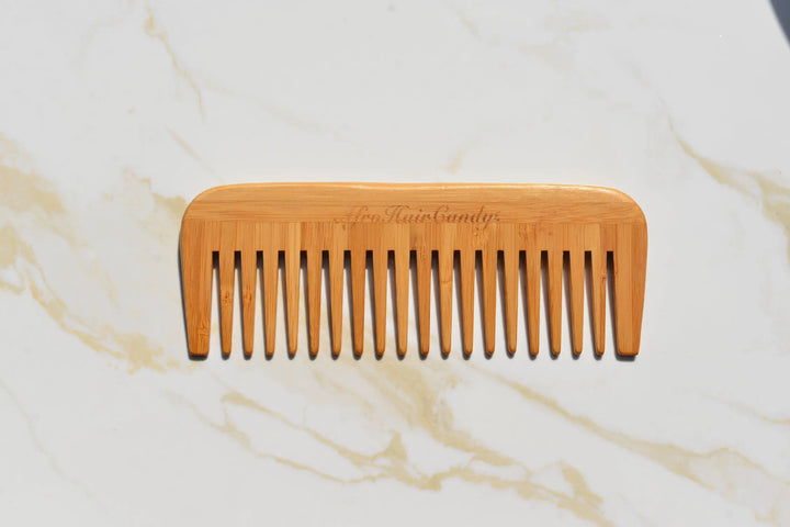 Eco-friendly wide tooth comb for coily hair