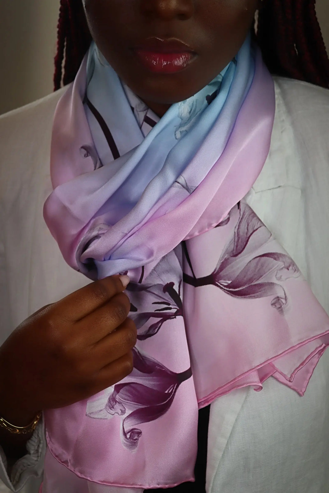 100% Pure Mulberry Silk Rectangular Headscarves