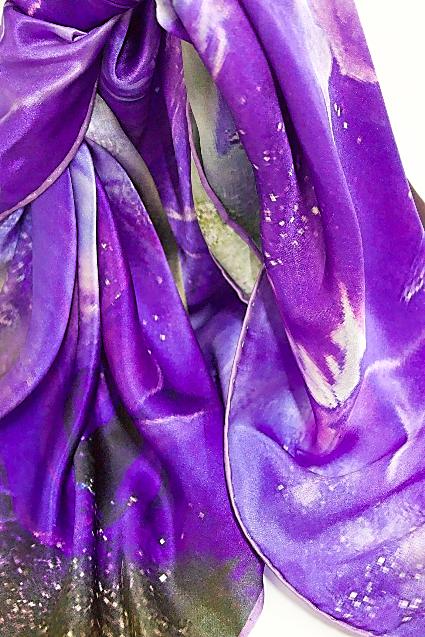 100% Pure Mulberry Silk Palm Rolled Seams Scarves