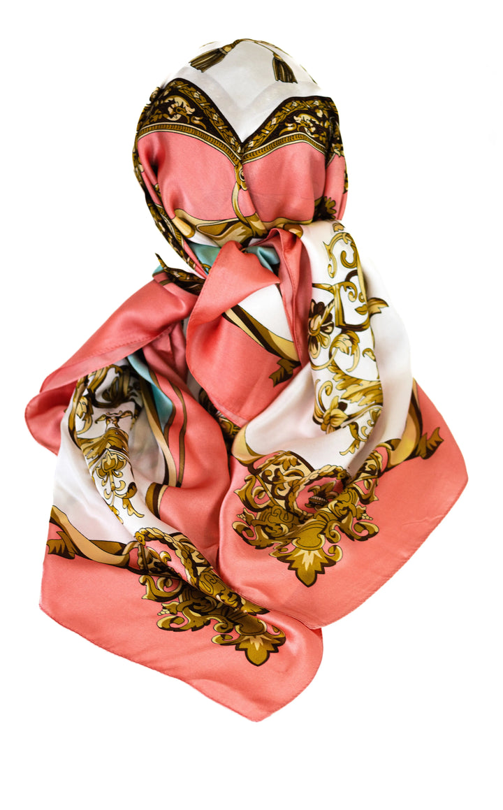 100% Pure Mulberry Silk Square Headscarves