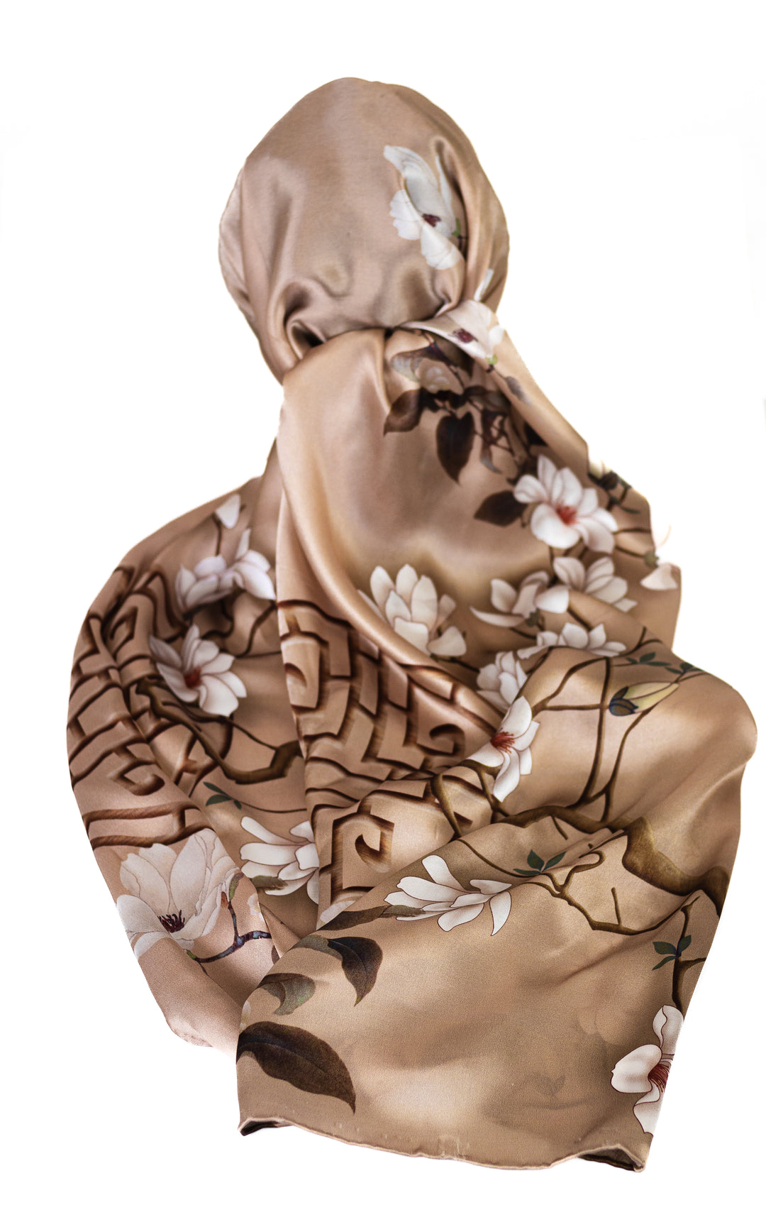 100% Pure Mulberry Silk Opulent Collection, Bronze Scarf