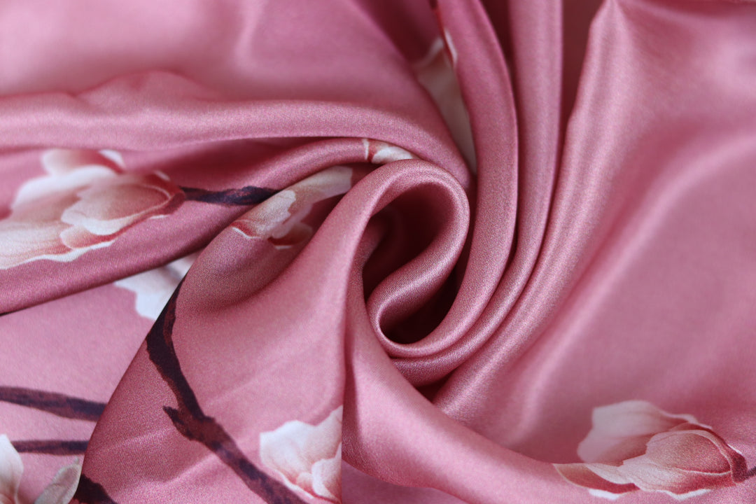 100% Pure Mulberry Silk Opulent Collection, Rose Gold Scarf