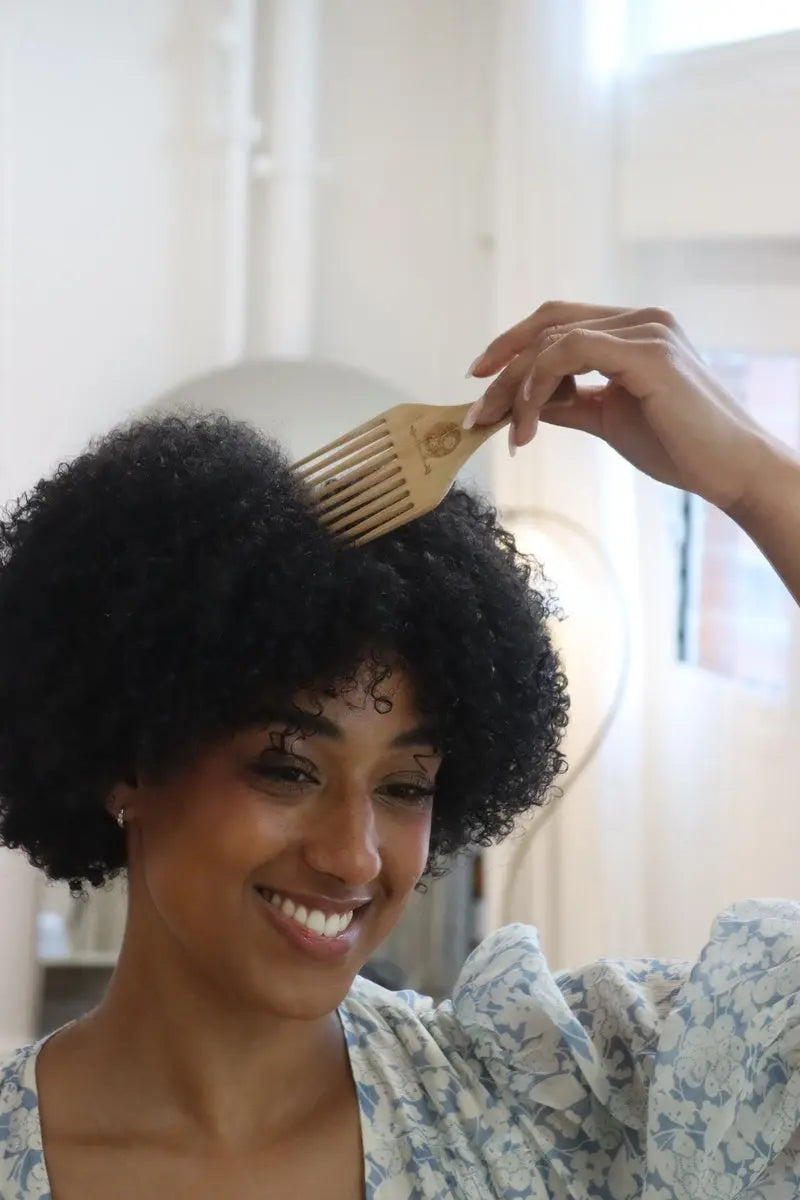 Bamboo Afro Comb