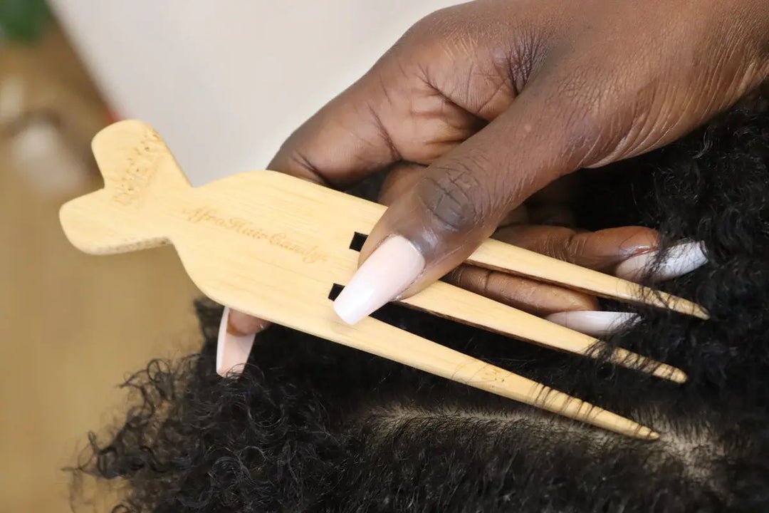 Eco-friendly bamboo comb for healthy hair and split end prevention