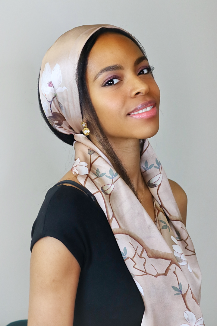 100% Pure Mulberry Silk Opulent Collection, Bronze Scarf