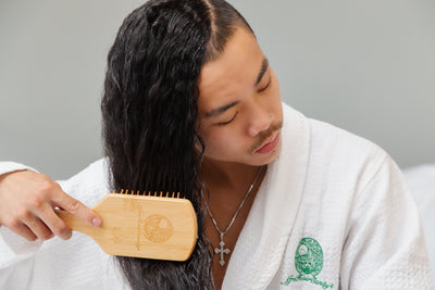<transcy>AfroHairCandy🍃 Brosse à cheveux en bambou</transcy>