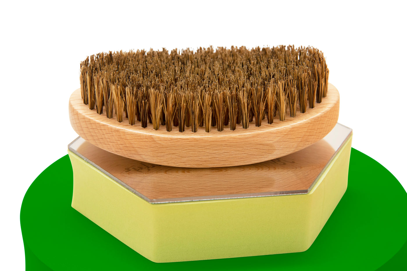 Bamboo Curved Beard Brush/Slicking Hair Brush